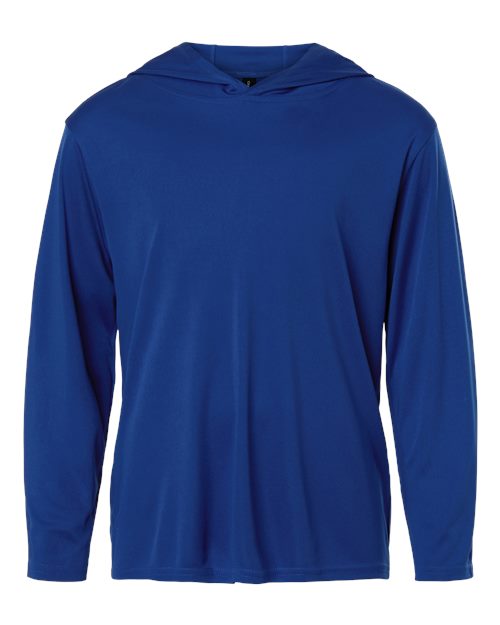 AllPro Youth Pro-Lock Performance Hooded Long Sleeve T-Shirt - Royal Front