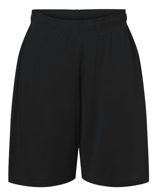 AllPro Youth Pro-Lock Performance 7" Shorts with Pockets - Black Front