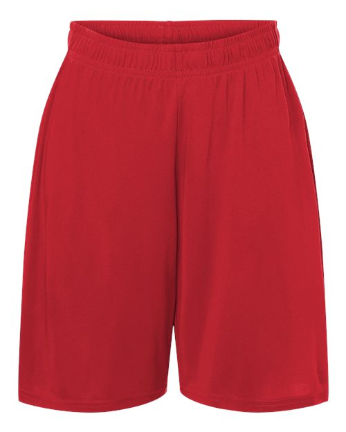 AllPro Youth Pro-Lock Performance 7" Shorts with Pockets - Red Front