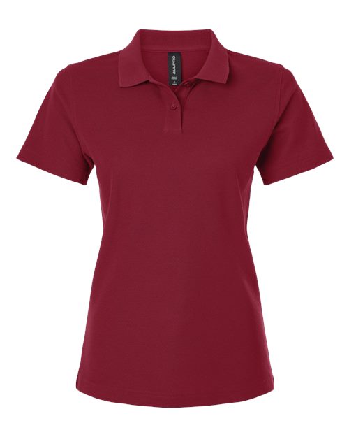 AllPro Women's Pique Polo - Cardinal Front