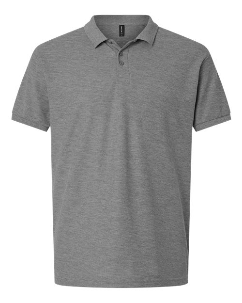 AllPro Men's Tall Pique Polo - Heather Granite Front