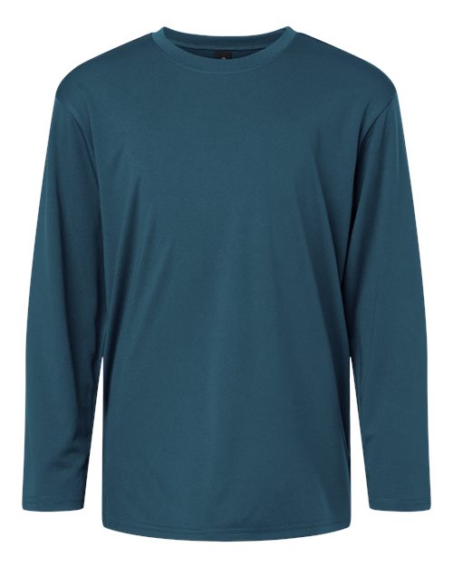 AllPro Youth Pro-Lock Performance Long Sleeve T-Shirt - Atlantic Blue Front