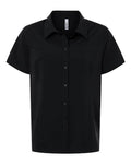 CORE365 Women's UltraUVP Shoreline Short Sleeve Staff Shirt - Black Front