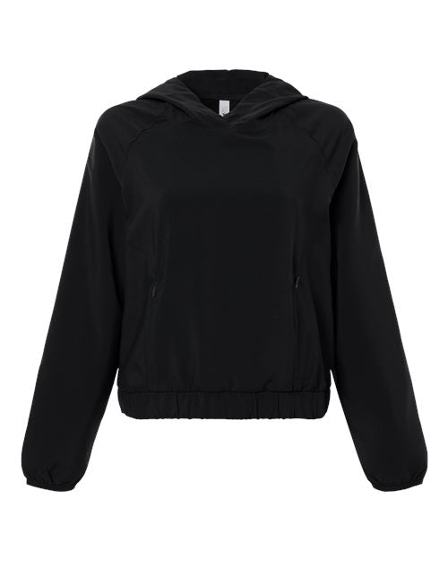 CORE365 Women's UltraUVP Shoreline Long Sleeve Hooded Pullover - Black Front