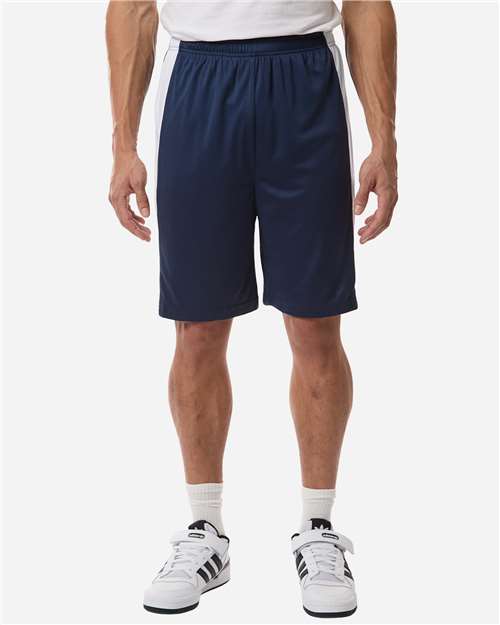 Team 365 Unisex Zone Performance Reversible Shorts - Model Front