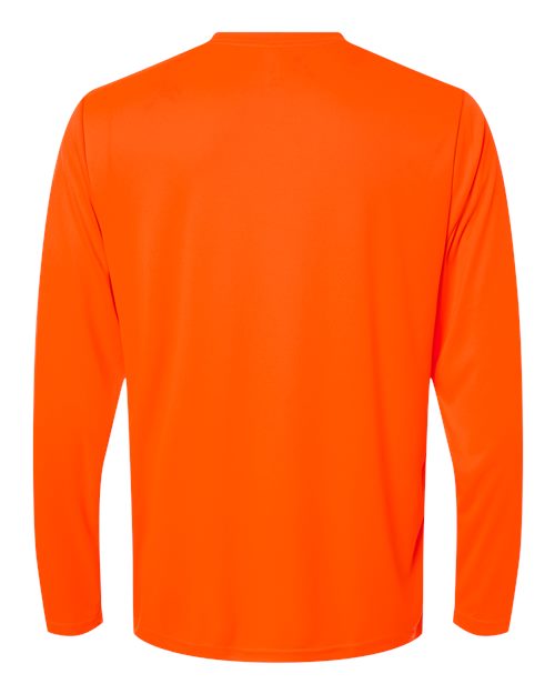 Unisex Capital Long Sleeve Performance T-Shirt - Safety Orange Back