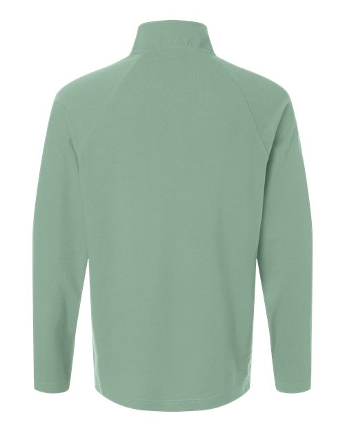 Devon & Jones Men's Seaton Pebble Textured Quarter-Zip Pullover - Back