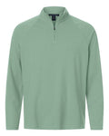 Devon & Jones Men's Seaton Pebble Textured Quarter-Zip Pullover - Balsam Green Front