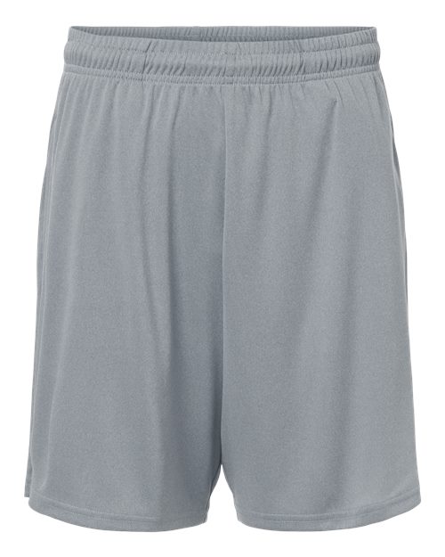 AllPro Men's Pro-Lock Performance 7" Shorts with Pockets - Heather Steel Front