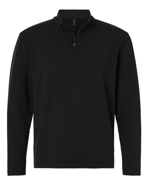 AllPro Men's Stretch Quarter-Zip Fleece Pullover - Black Front
