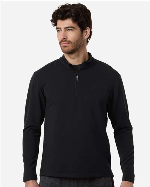 AllPro Men's Stretch Quarter-Zip Fleece Pullover - Model Front