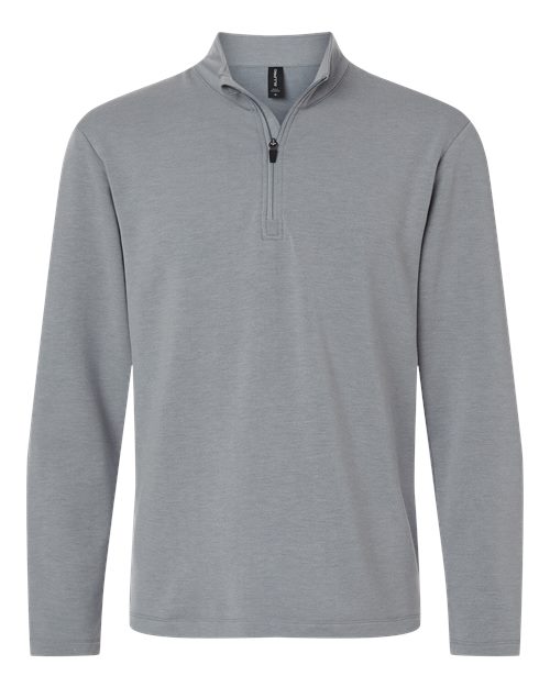 AllPro Men's Stretch Quarter-Zip Fleece Pullover - Heather Steel Front