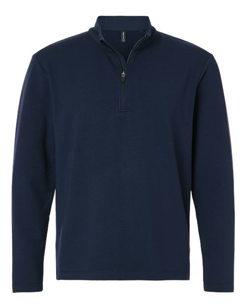 AllPro Men's Stretch Quarter-Zip Fleece Pullover - Navy Front