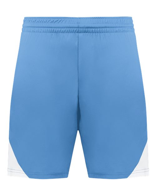 Augusta Sportswear Men's Step-Back Basketball Shorts - Columbia Blue/ White Front