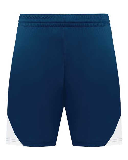 Augusta Sportswear Men's Step-Back Basketball Shorts - Navy/ White Front