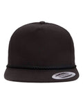 YP Classics Classic Poplin Golf Cap - Black Front