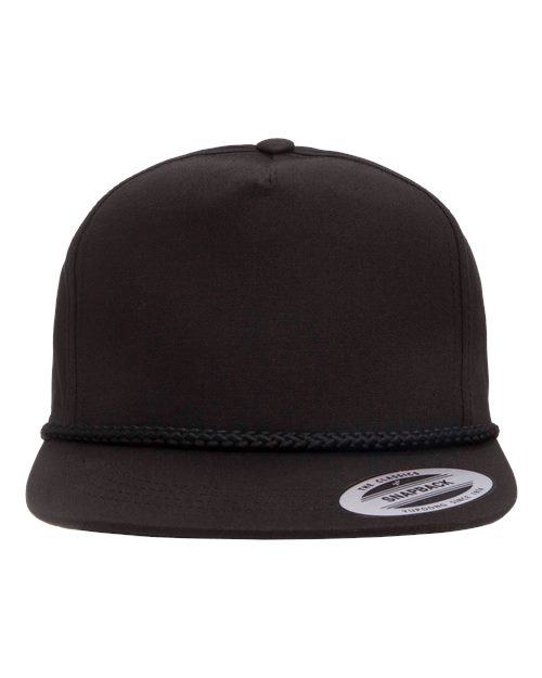 YP Classics Classic Poplin Golf Cap - Black Front