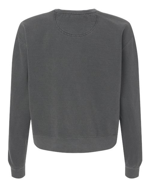 Women's Garment-Dyed Mid-Length Crewneck Sweatshirt - Pepper Back