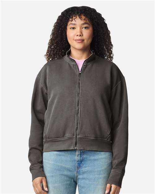 Comfort Colors Women's Garment-Dyed Full-Zip Jacket - Model Front
