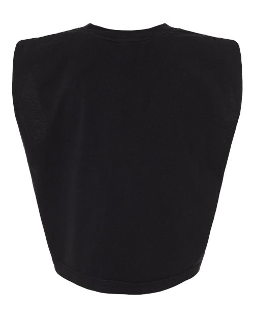 Women's Garment-Dyed Heavyweight Muscle Tee - True Black Back
