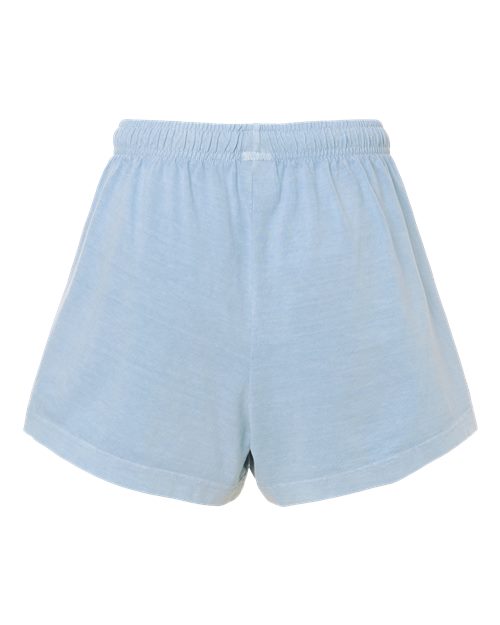 BELLA + CANVAS Women's Garment-Dyed Shorts - Back