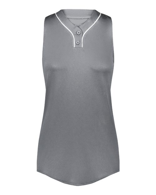Augusta Sportswear Women's Cutter Jersey - Graphite/ White Front
