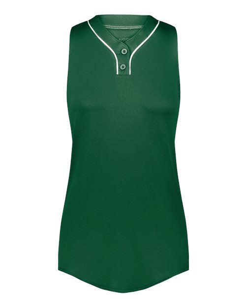 Augusta Sportswear Girls' Cutter Jersey - Dark Green/ White Front