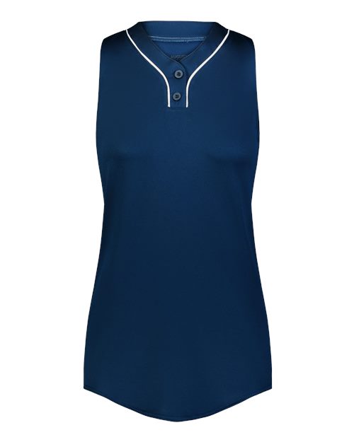 Augusta Sportswear Girls' Cutter Jersey - Navy/ White Front
