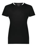 Augusta Sportswear Unisex Octane Soccer Jersey - Black/ White Front