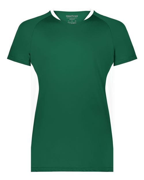 Augusta Sportswear Unisex Octane Soccer Jersey - Dark Green/ White Front