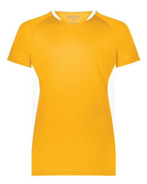 Augusta Sportswear Unisex Octane Soccer Jersey - Gold/ White Front
