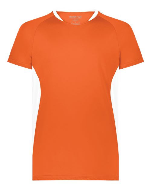 Augusta Sportswear Unisex Octane Soccer Jersey - Orange/ White Front