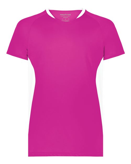 Augusta Sportswear Unisex Octane Soccer Jersey - Power Pink/ White Front