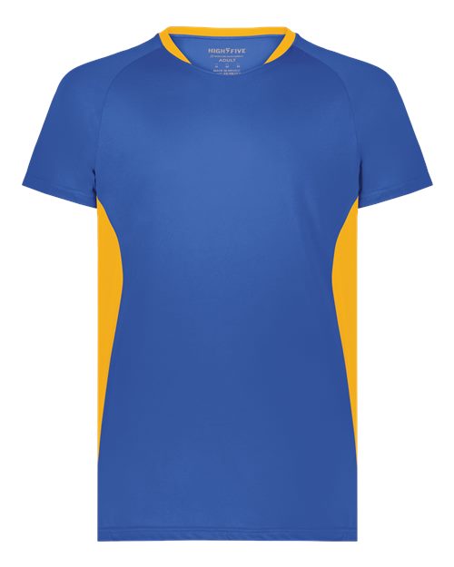 Augusta Sportswear Unisex Octane Soccer Jersey - Royal/ Gold Front