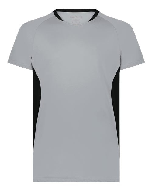 Augusta Sportswear Unisex Octane Soccer Jersey - Silver/ Black Front