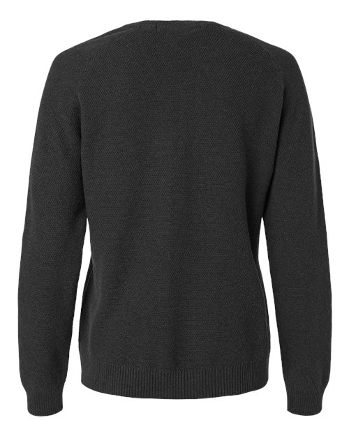 Devon & Jones Women's Hartland Textured Full Zip Sweater - Back