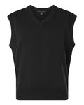 Devon & Jones Men's New Classics V-Neck Sweater Vest - Black Front