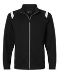 Badger Men's On The Rise Outercore Warm-up Jacket - Black/ White Front