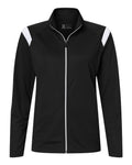 Badger Women's On The Rise Outercore Warm-Up Jacket - Black/ White Front