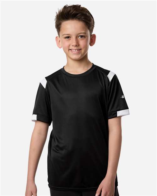 Badger Youth On The Rise T-Shirt - Model Front