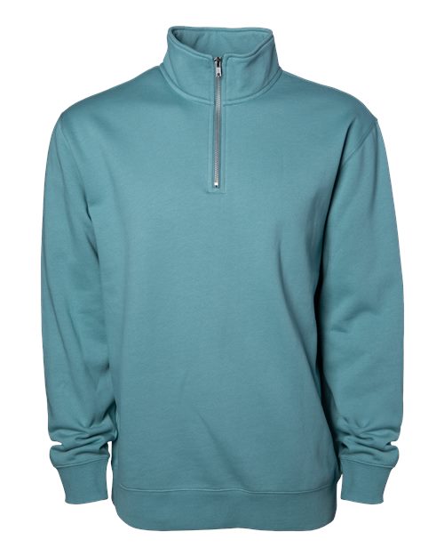 Independent Trading Co. Unisex 8.5 oz. Midweight Quarter-Zip Pullover - Agave Front