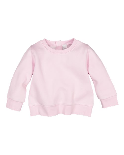 Rabbit Skins Infant Crewneck Sweatshirt - Ballerina Front