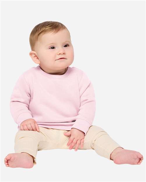 Rabbit Skins Infant Crewneck Sweatshirt - Model Front