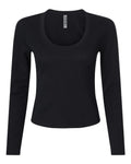 Next Level Women's Ideal Thermal Long Sleeve Shirt - Black Front