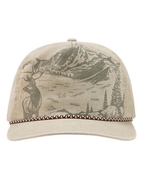 DRI DUCK Elk Nature Scene Cap - Stone Front
