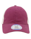 Infinity Her Women's Peached Twill Mesh Back Cap - Berry/ White Front