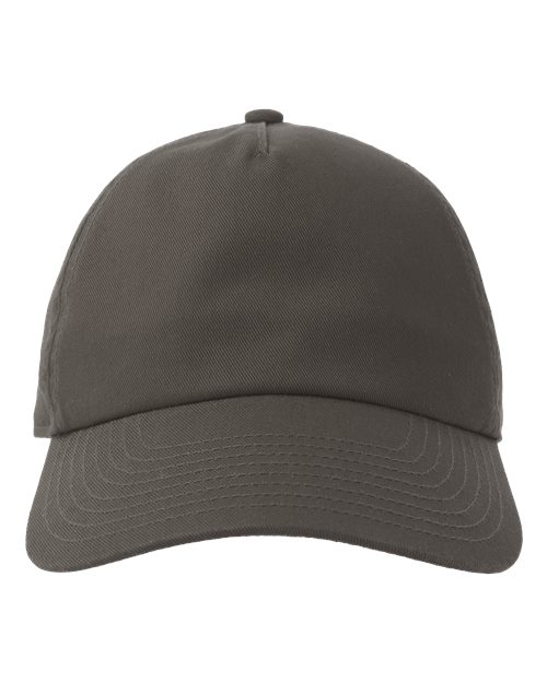 Atlantis Headwear Sustainable Five-Panel Dad Hat - Dark Grey Front
