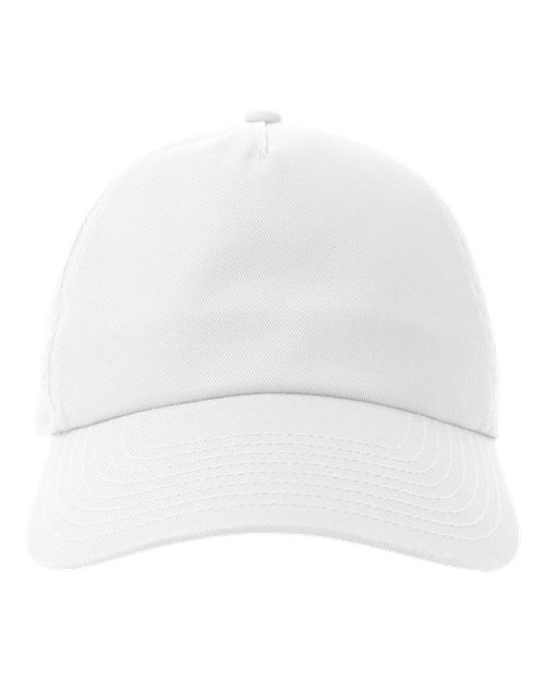 Atlantis Headwear Sustainable Five-Panel Dad Hat - White Front