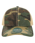 LEGACY Old Favorite Mid Pro Trucker Cap - Army Camo/ Khaki Front