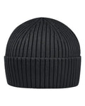 Sportsman Watch Ribbed Beanie - Black Front